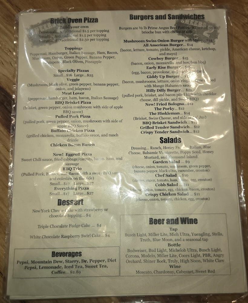 Cheers 2 U - Upper Sandusky, OH Menu image 2